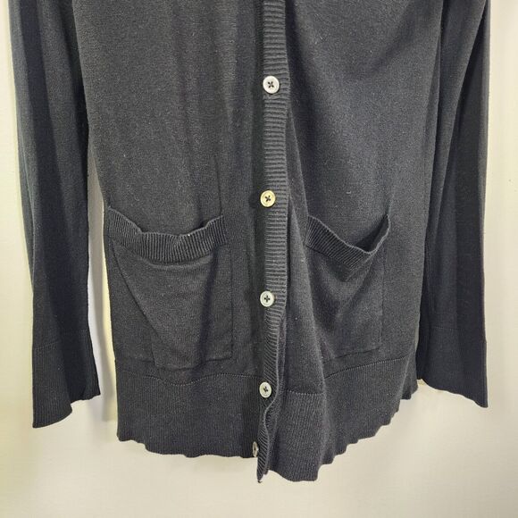 41 Hawthorn Cardigan Sweater Womens Medium Black Lightweight Silk Blend Pockets - Picture 6 of 9